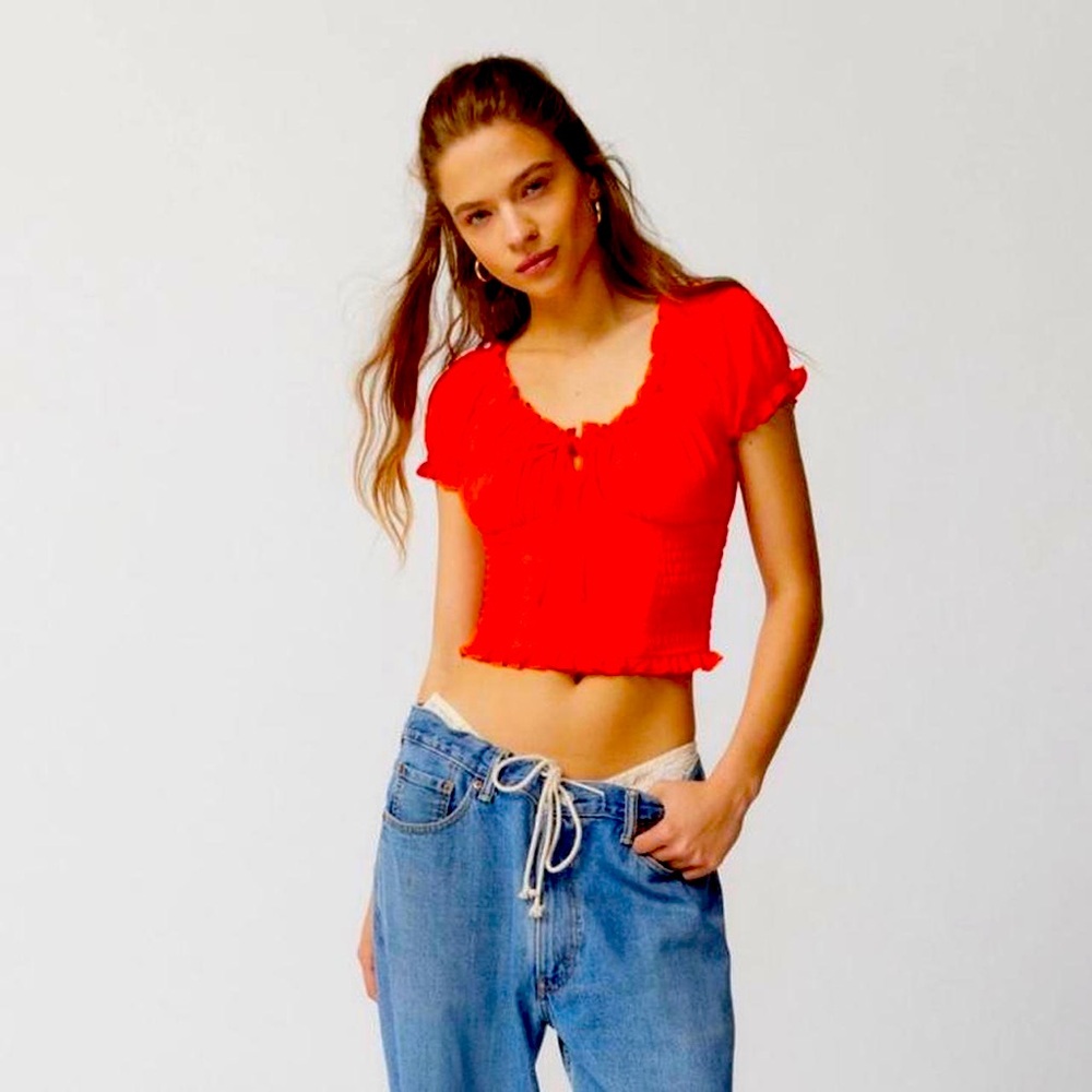 Urban Outfitters Natalia Puff Sleeve Top